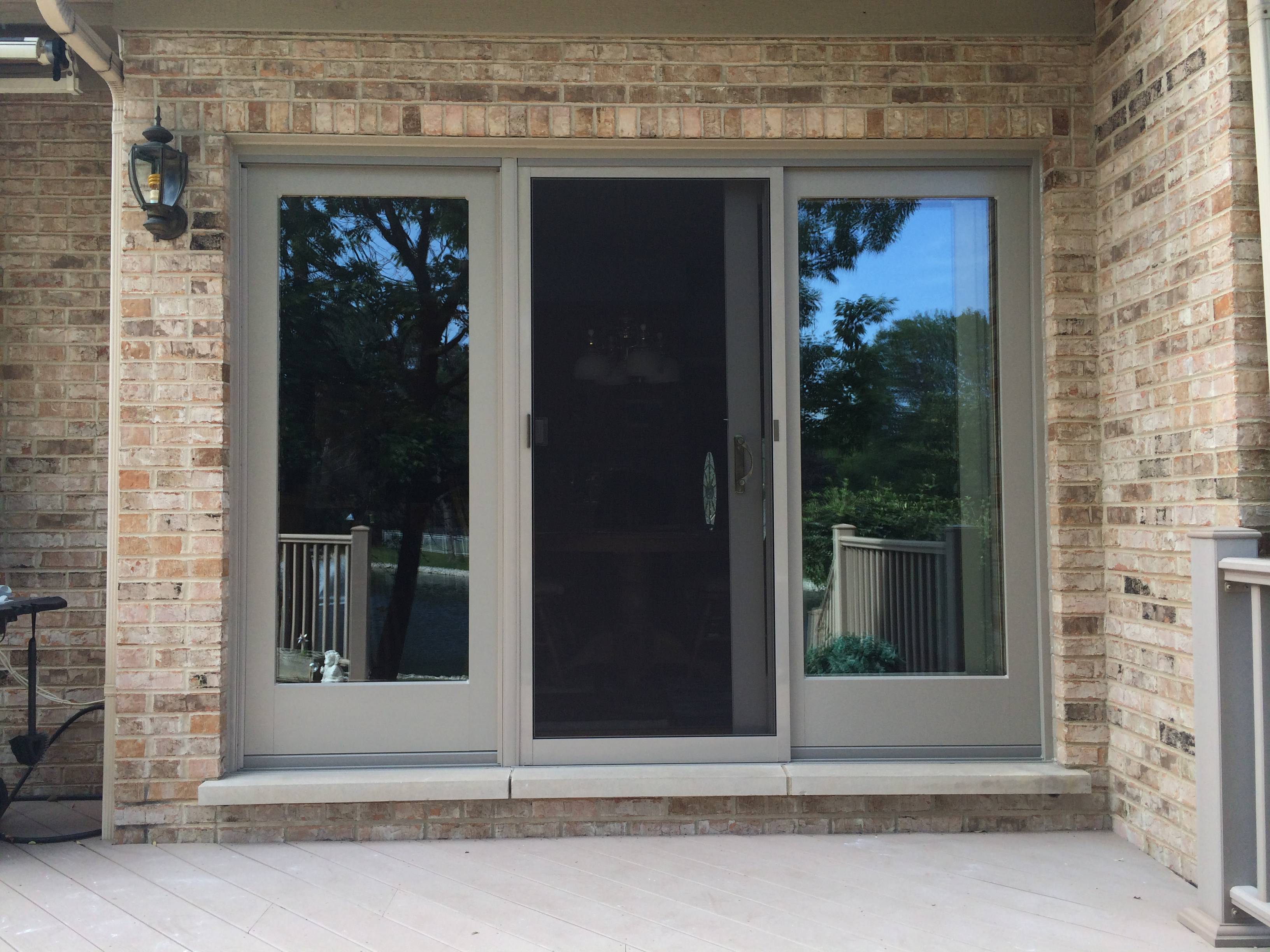 Frenchwood Andersen Gliding Patio Door Barkwood Gaf Roofing