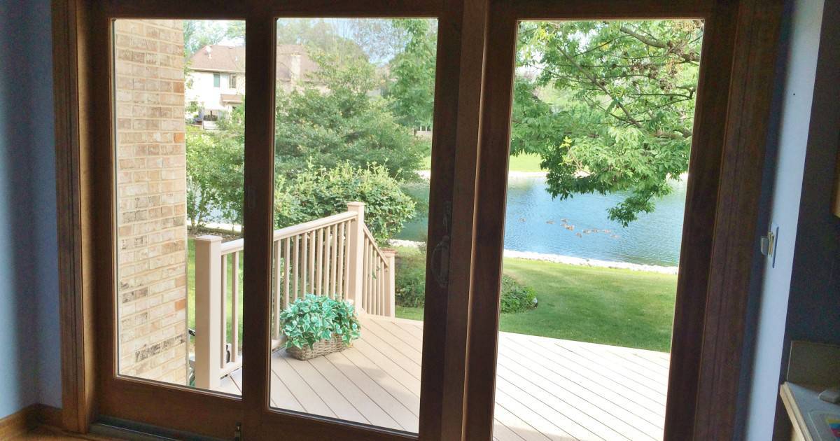 Frenchwood Andersen Gliding Patio Door Barkwood Gaf Roofing