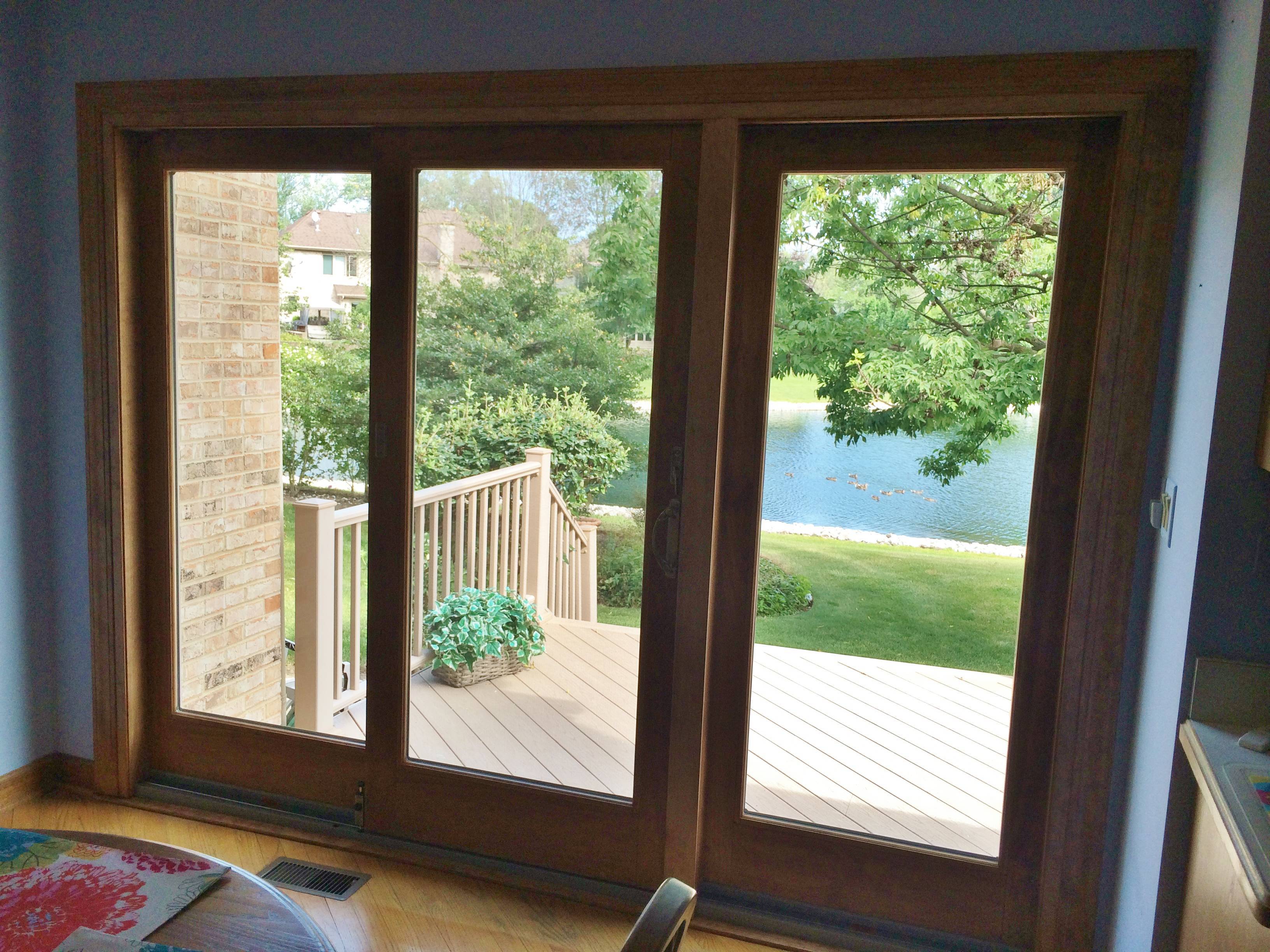 Frenchwood Andersen Gliding Patio Door Barkwood Gaf Roofing