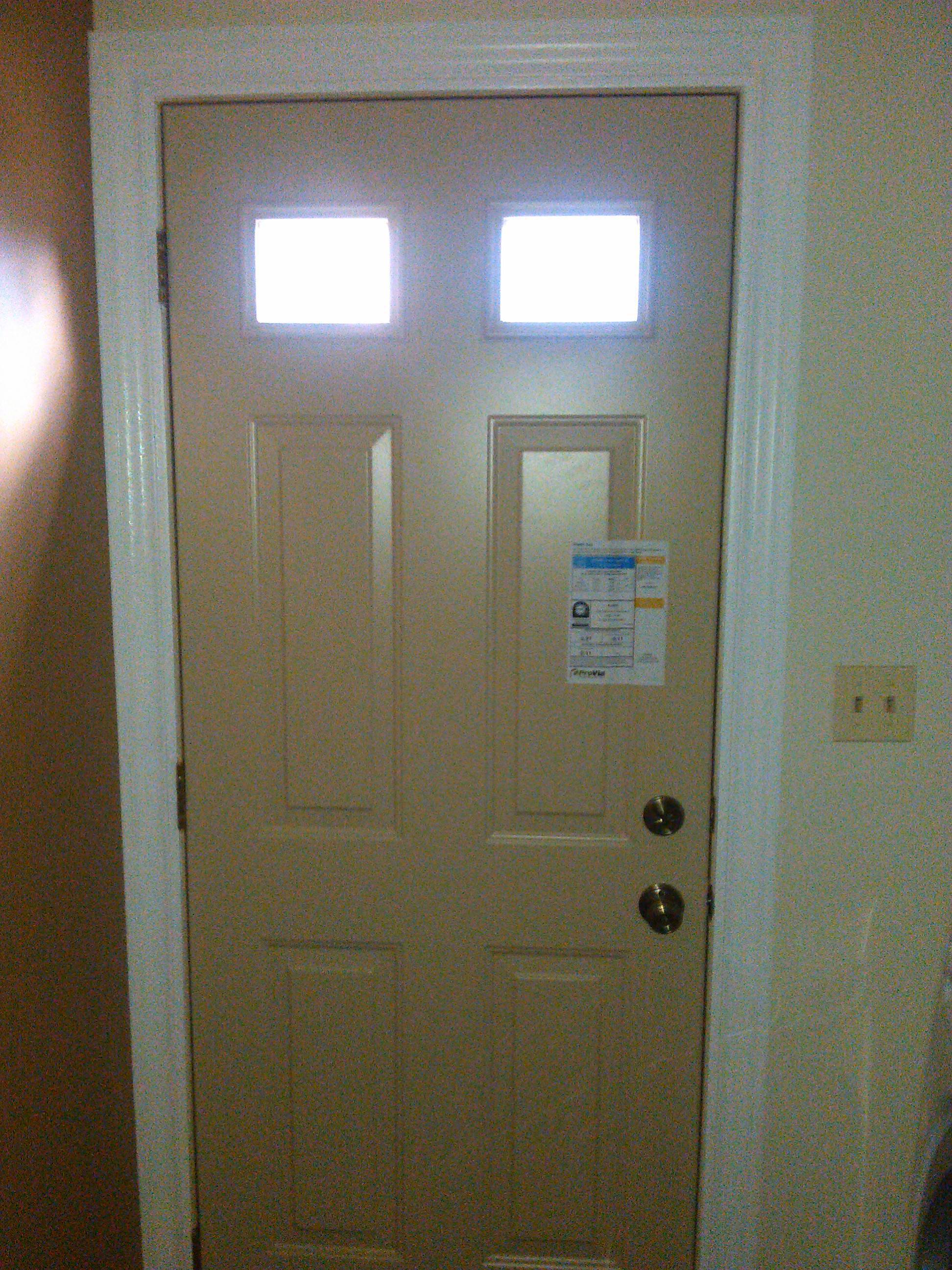 ProVia Heritage Fiberglass Front Door Tudor Brown, Steel Back Door & Andseren Storm Door in