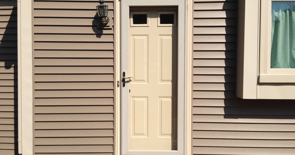 Provia Heritage Fiberglass Front Door Tudor Brown Steel