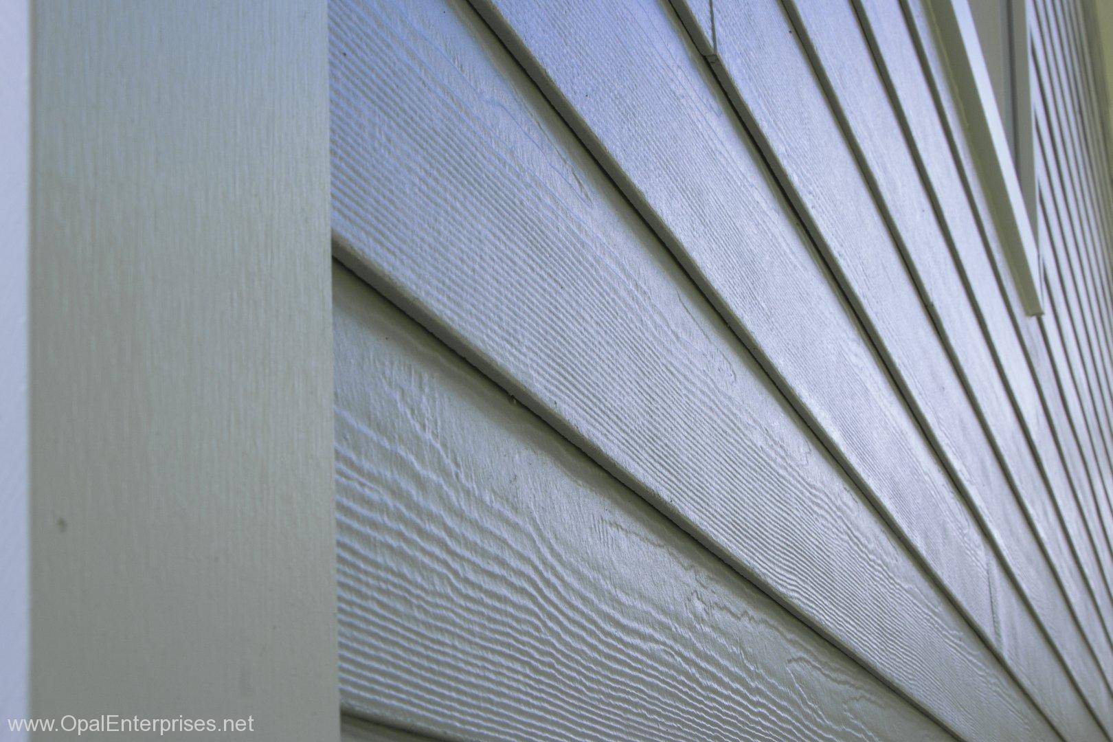 close-up of fiber cement siding