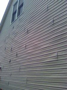 Poorly installed siding