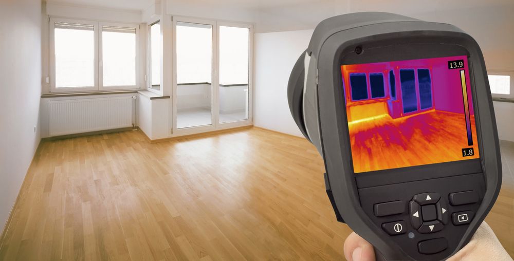 thermal reader checking window’s energy efficiency 