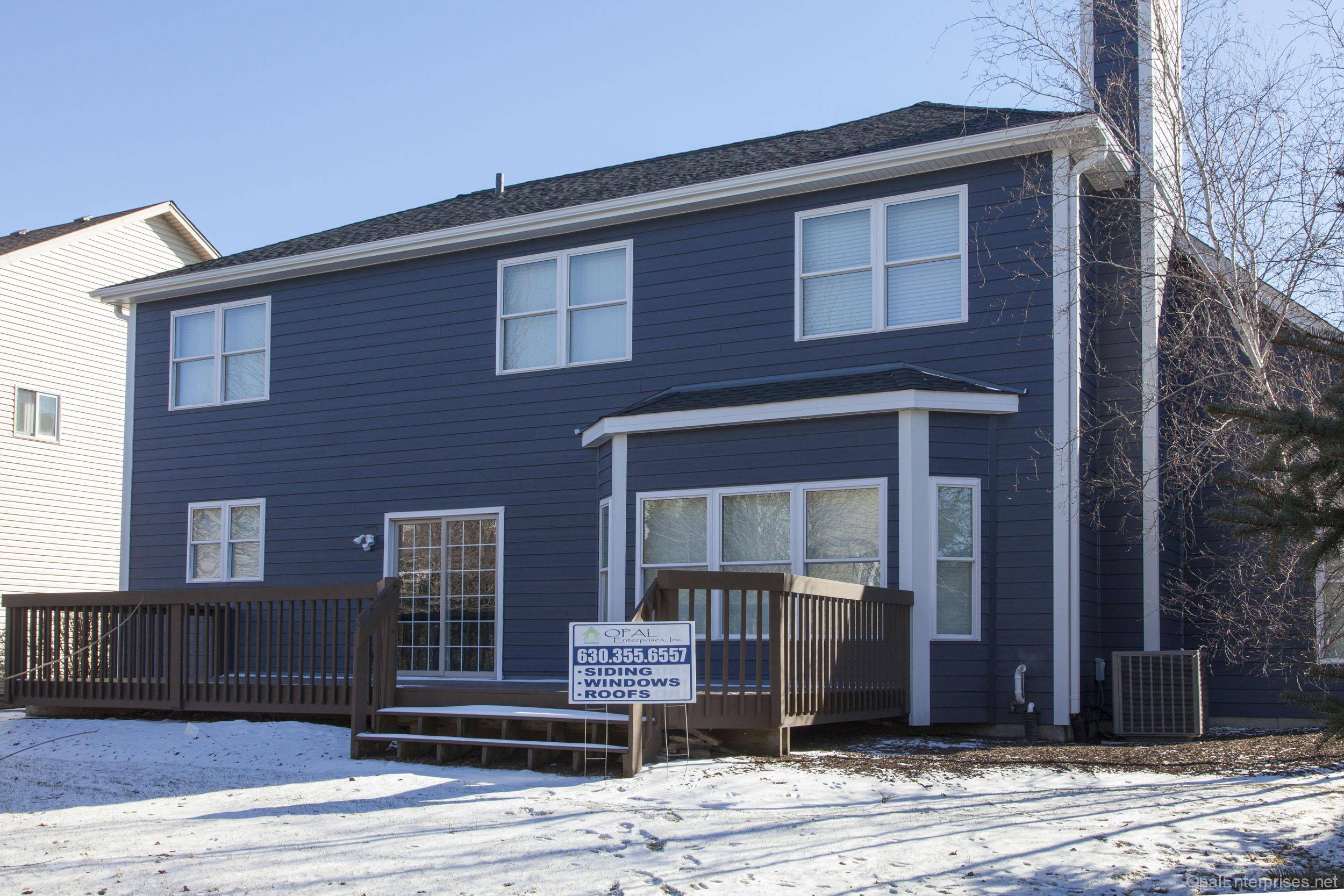 Beautiful Blues with James Hardie Deep Ocean siding Opal Enterprises