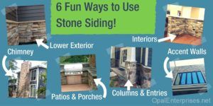 6 ways to use stone siding infographic