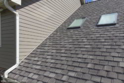 Here's a home in Burr Ridge where Opal Enterprises installed Velux skylights and GAF Camelot II shingles.