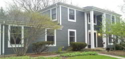 Iron Gray James Hardie Siding gives this home in Wheaton an extra touch of elegance and curb appeal.
