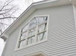 Here's a specialty shaped Andersen Window in La Grange Illinois. We also installed James Hardie Siding, soffit, and trim.