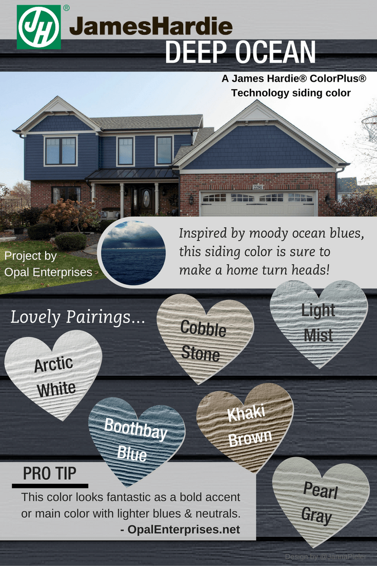 Deep Ocean James Hardie Siding Inspiration Graphic