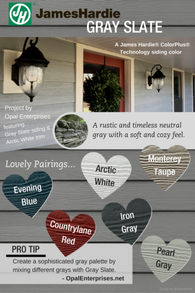 Gray Slate Designing With James Har Siding Colors Opal Gray Slate Designing With James Har Siding Colors Opal Enterprises Exterior Home Renovation