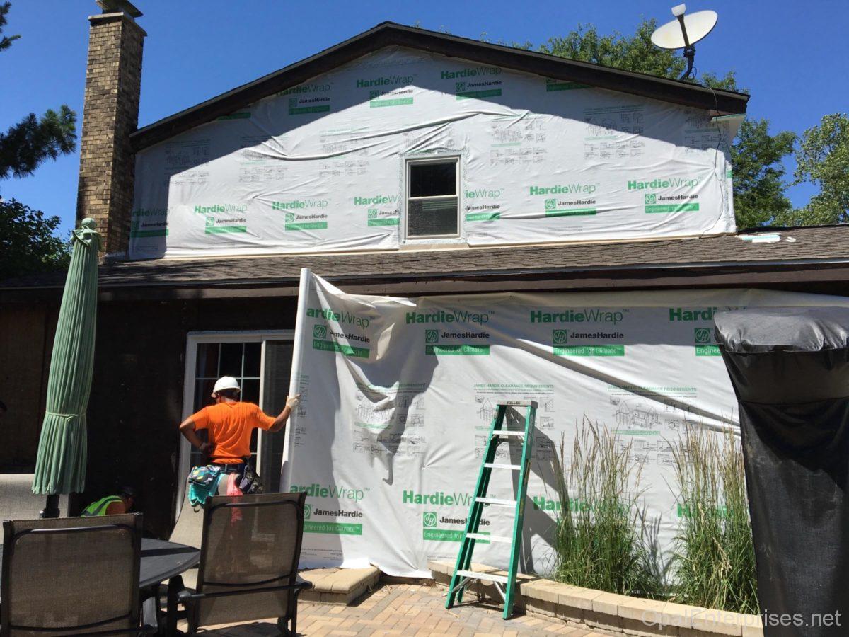 Wrap it up guys! Opal crews are installing the Hardie Wrap