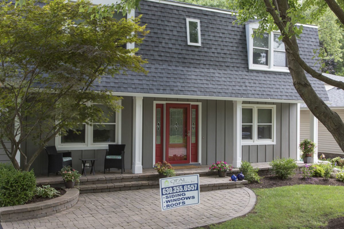 Renovated home in Naperville with James Hardie Siding & GAF roofing