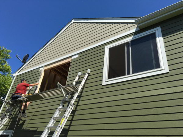 Preparing a window frame for a new window installation in Naperville