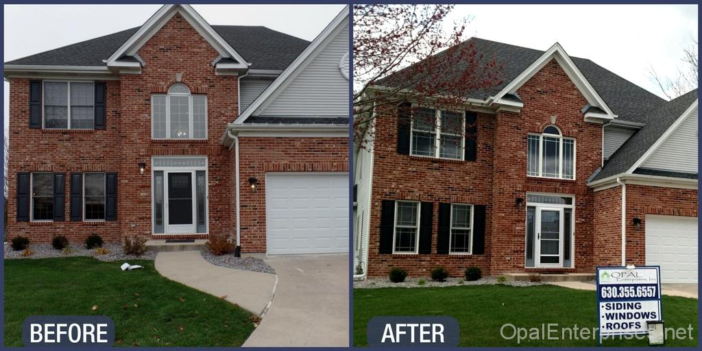 Batavia home window replacement before and after view