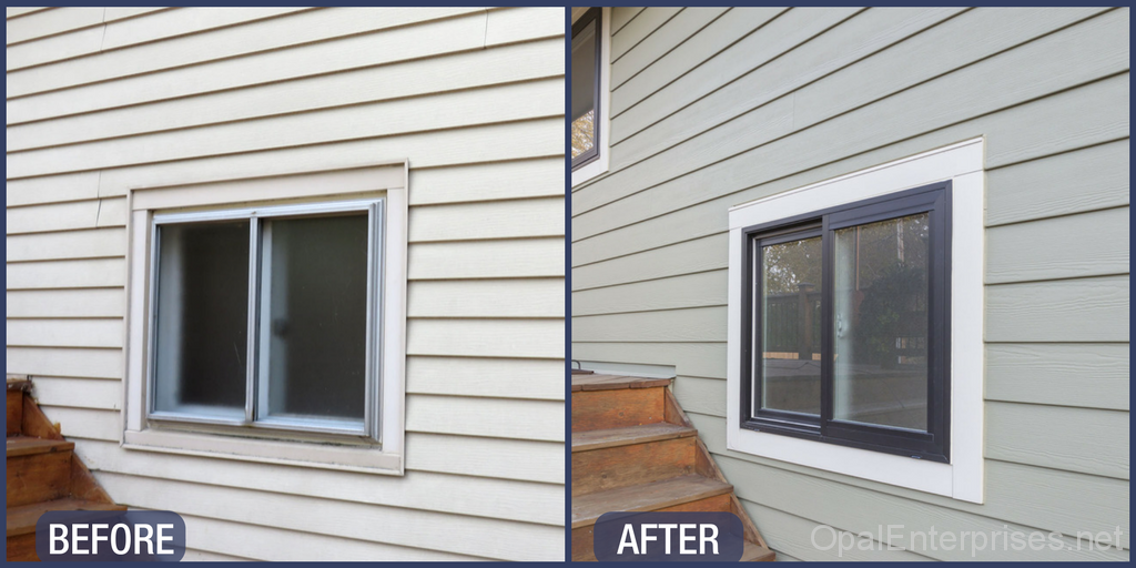 Before and After siding and windows installation in Naperville