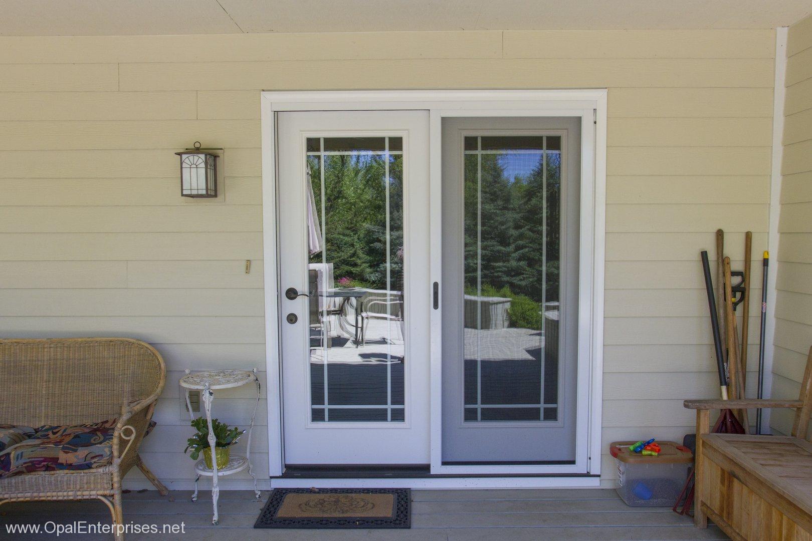 Decorative patio door