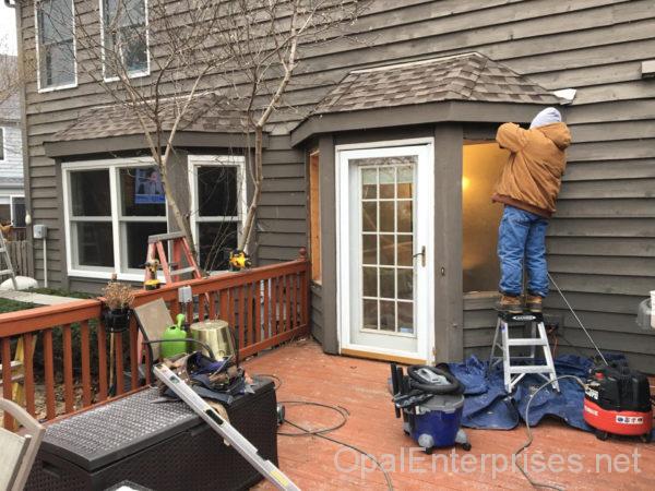 Replacing a window on a house in Naperville.