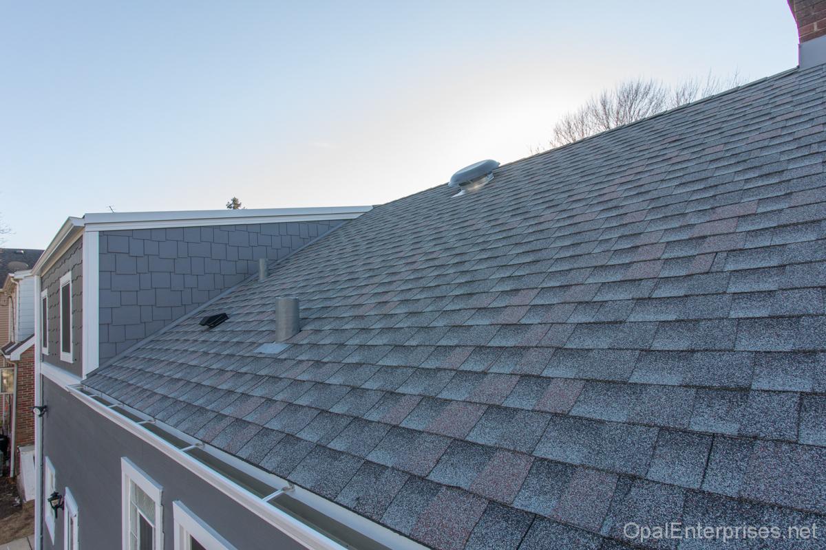 Roof replacement with GAF Williamsburg Slate architectural roofing