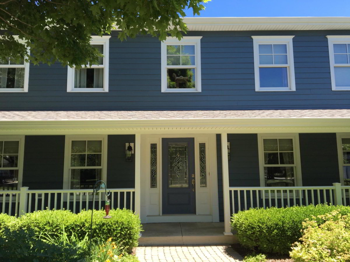 Exterior Home Remodeling project with James Hardie Siding & Porch Renovation