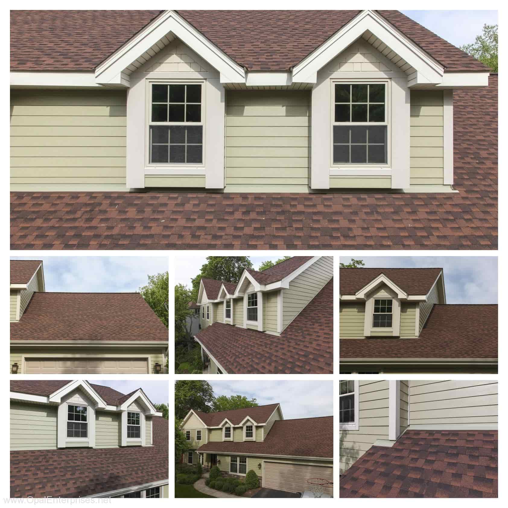 New roof with GAF Timberline HD roofing in Hickory color installed by Opal Enterprises in Naperville